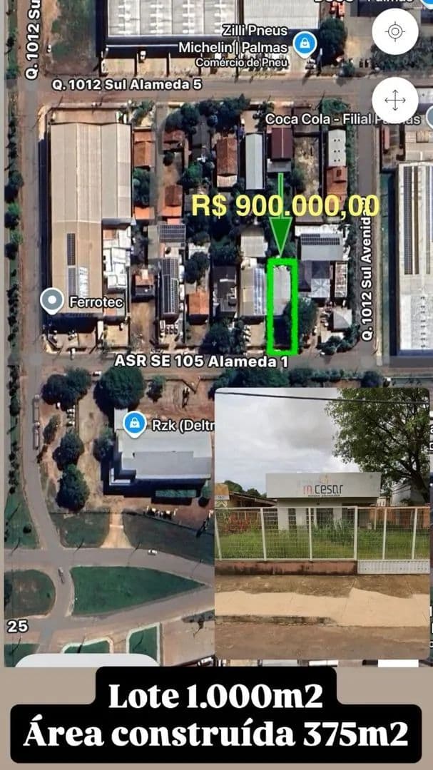 Galpão 375 m² à venda na 1012 Sul em Palmas com terreno de 1.000 m²