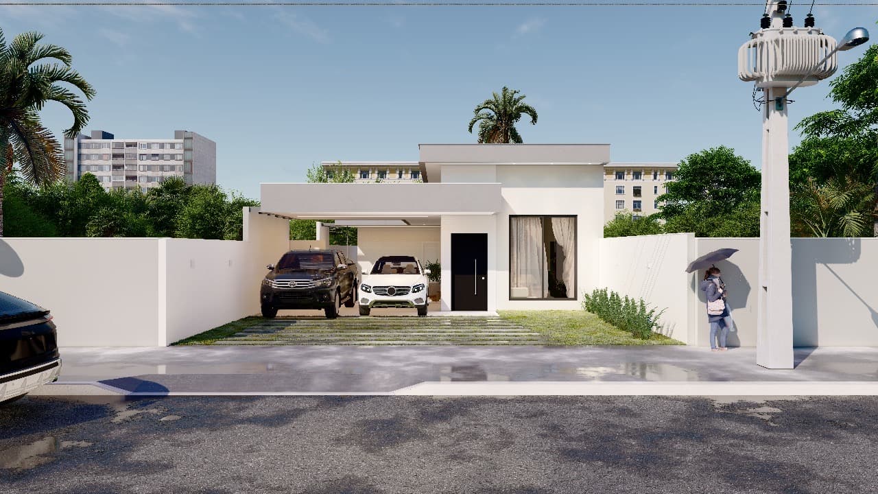 Casa 3 quartos com piscina aquecida e pé direito duplo na 1503 Sul