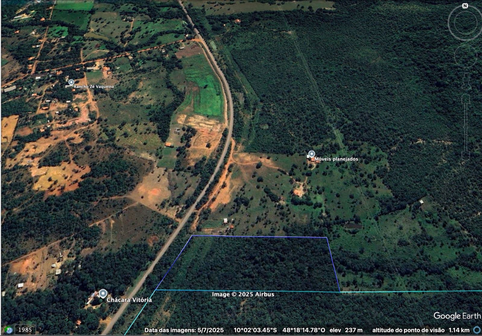 Chácara de 51.000 m² à venda na TO-010 – Palmas/TO
