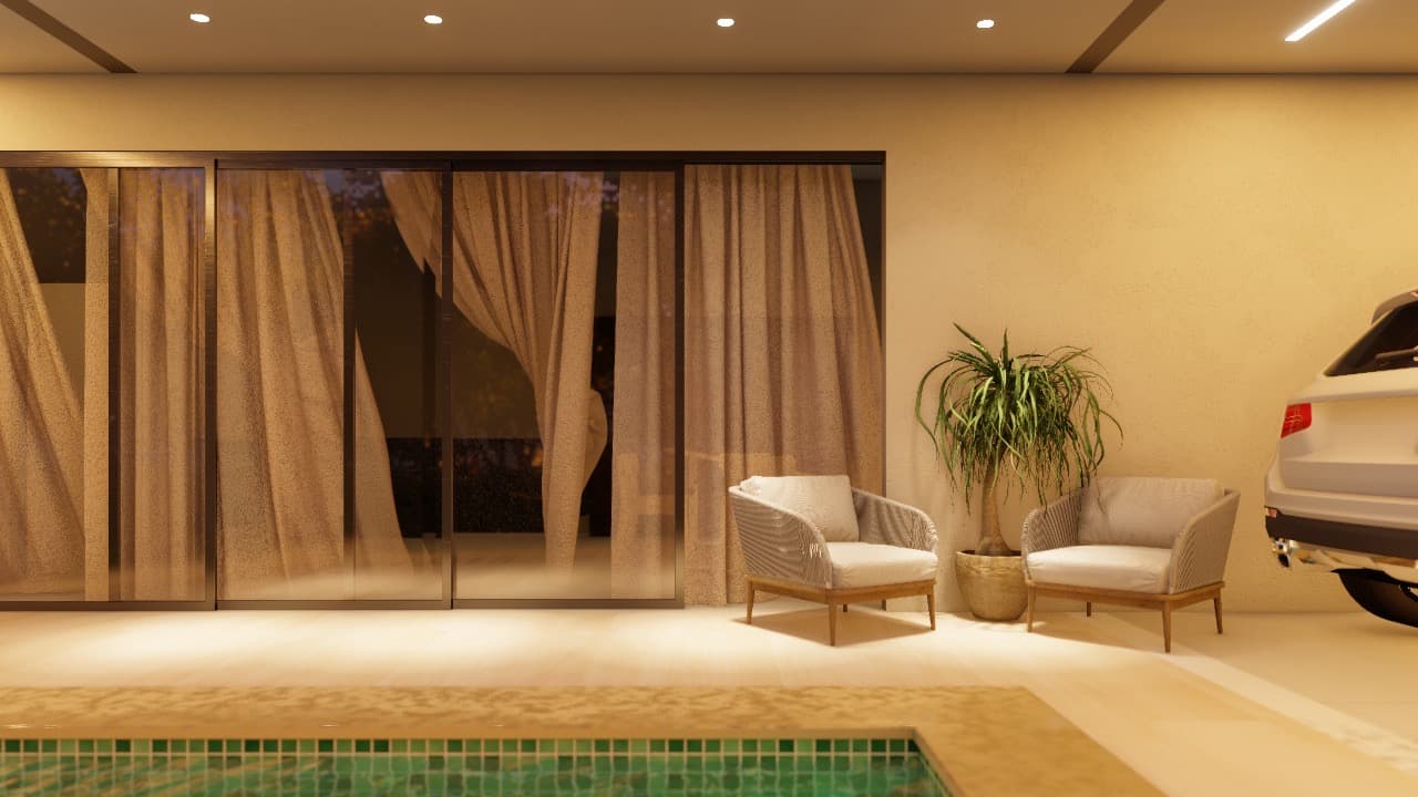 Casa 3 quartos com piscina aquecida e pé direito duplo na 1503 Sul