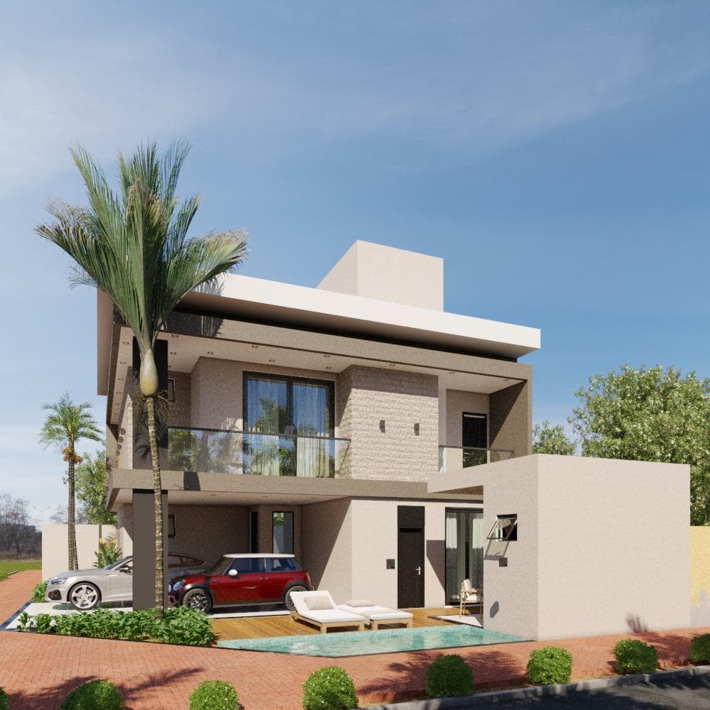 Sobrado de alto padrão com 4 suítes, piscina e energia solar à venda na 505 Sul – Palmas/TO
