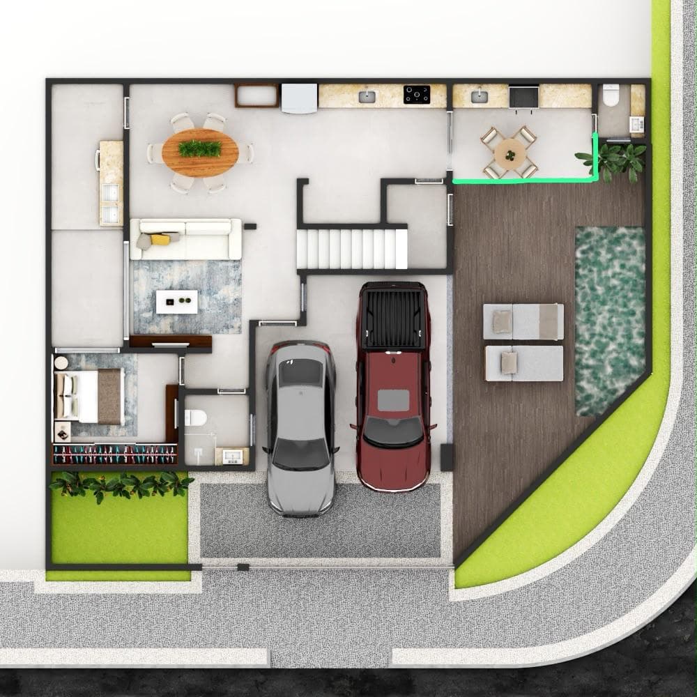 Sobrado de alto padrão com 4 suítes, piscina e energia solar à venda na 505 Sul – Palmas/TO