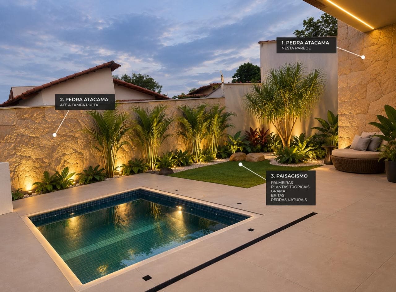 Casa de alto padrão com 3 suítes e piscina à venda na 605 Sul – Palmas/TO